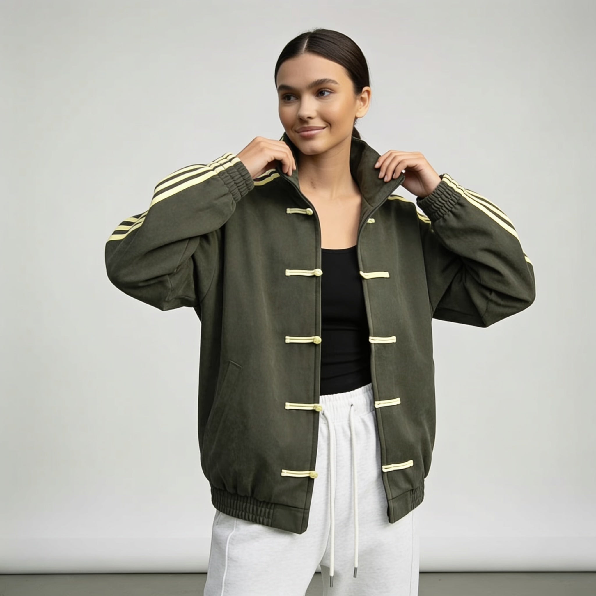 Women's Oversized Retro Track Jacket | Rothbury_19
