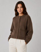 Women's Cropped Patch Pocket Cardigan | Delaney_3