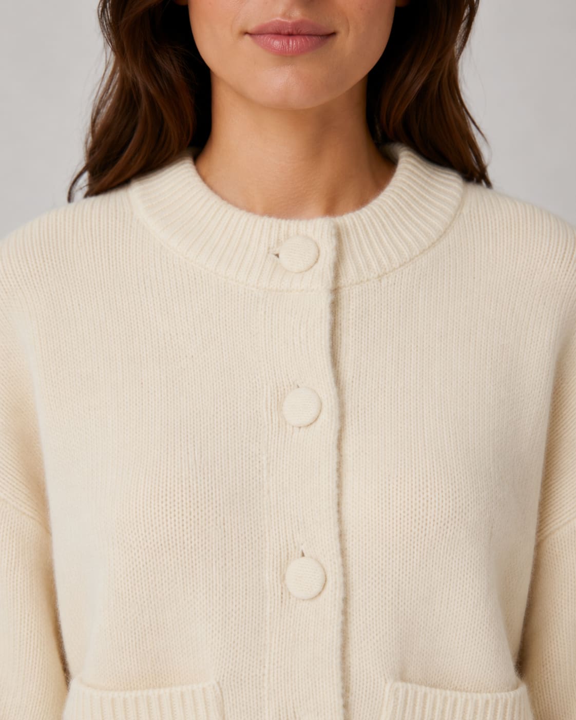 Women's Cropped Patch Pocket Cardigan | Delaney_4