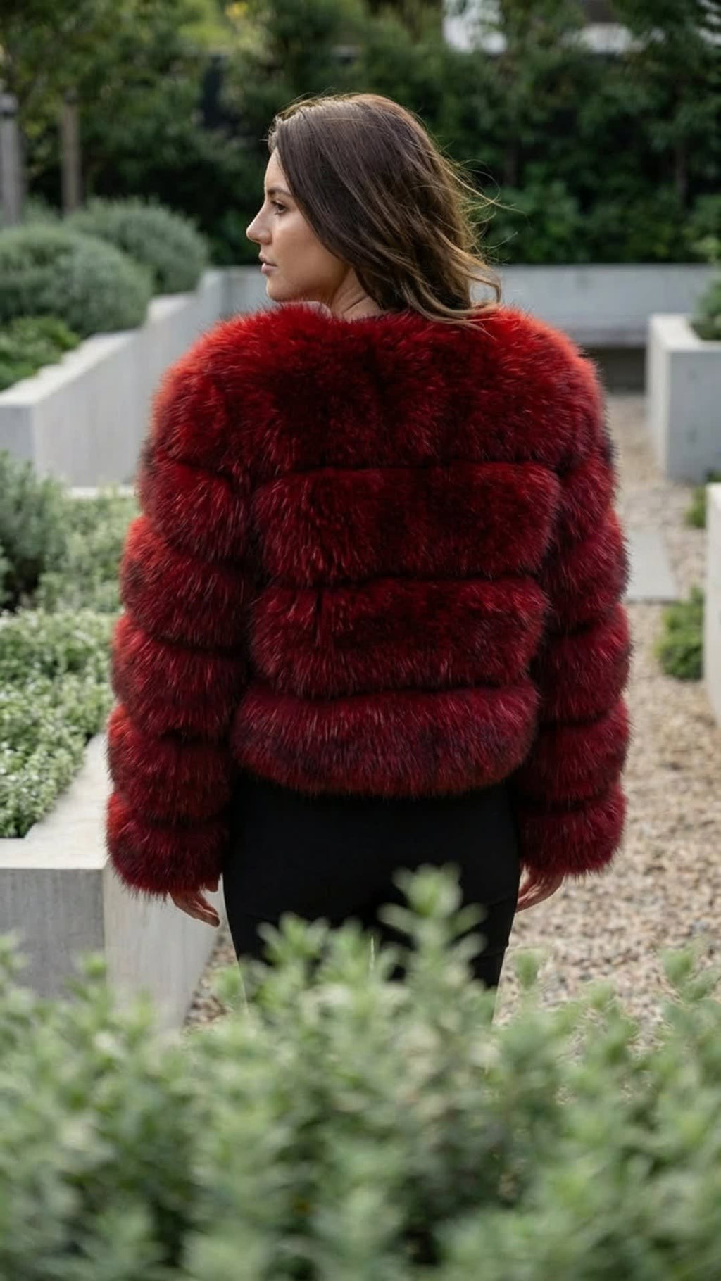 Women's Cropped Faux Fur Jacket | Edith_7