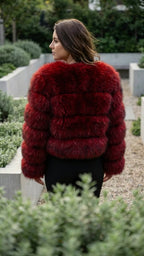 Women's Cropped Faux Fur Jacket | Edith_7