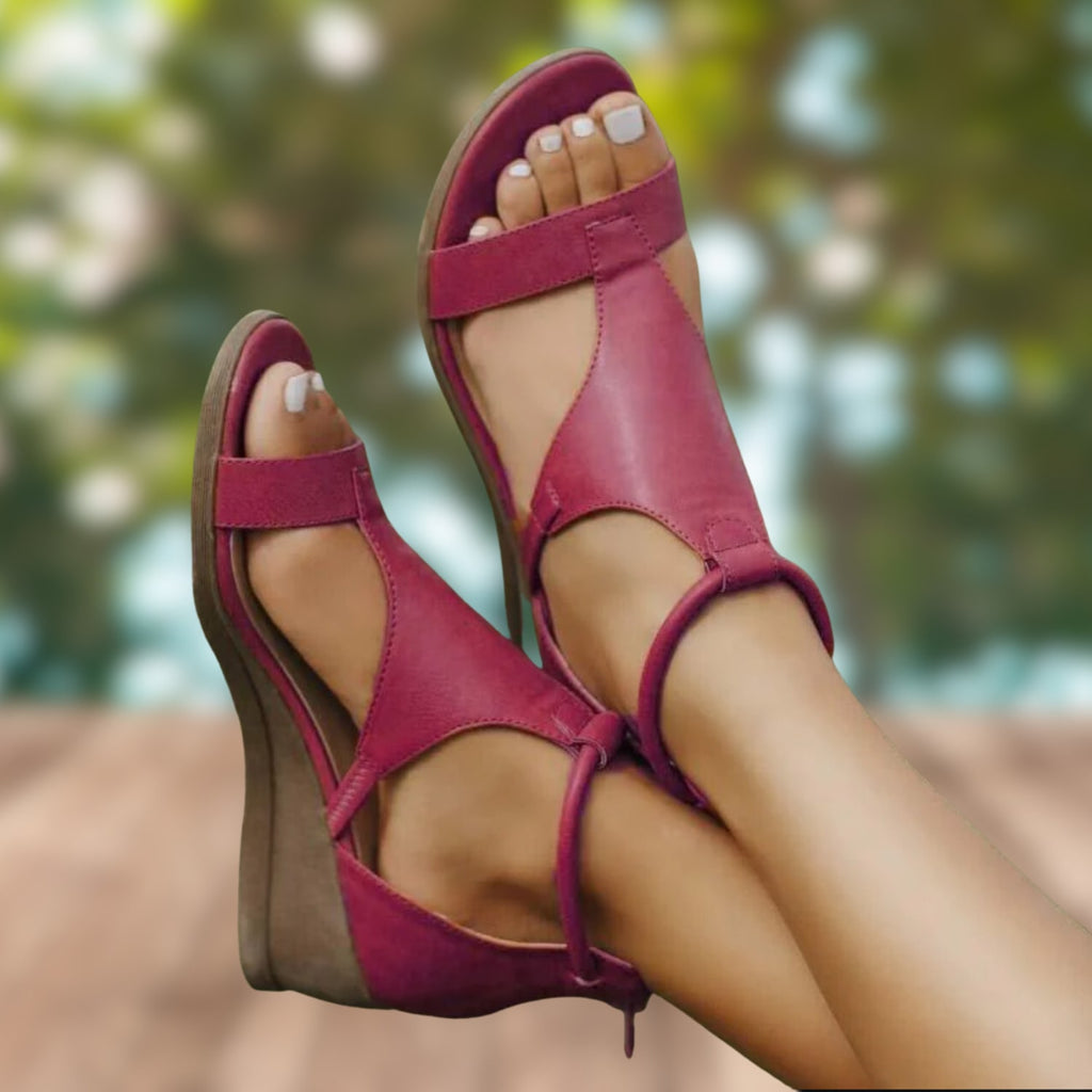 Women's Ankle Strap Wedge Sandals | Kerensa_4
