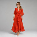 Women's Kimono Sleeve Wrap Midi Dress | Chevening_1